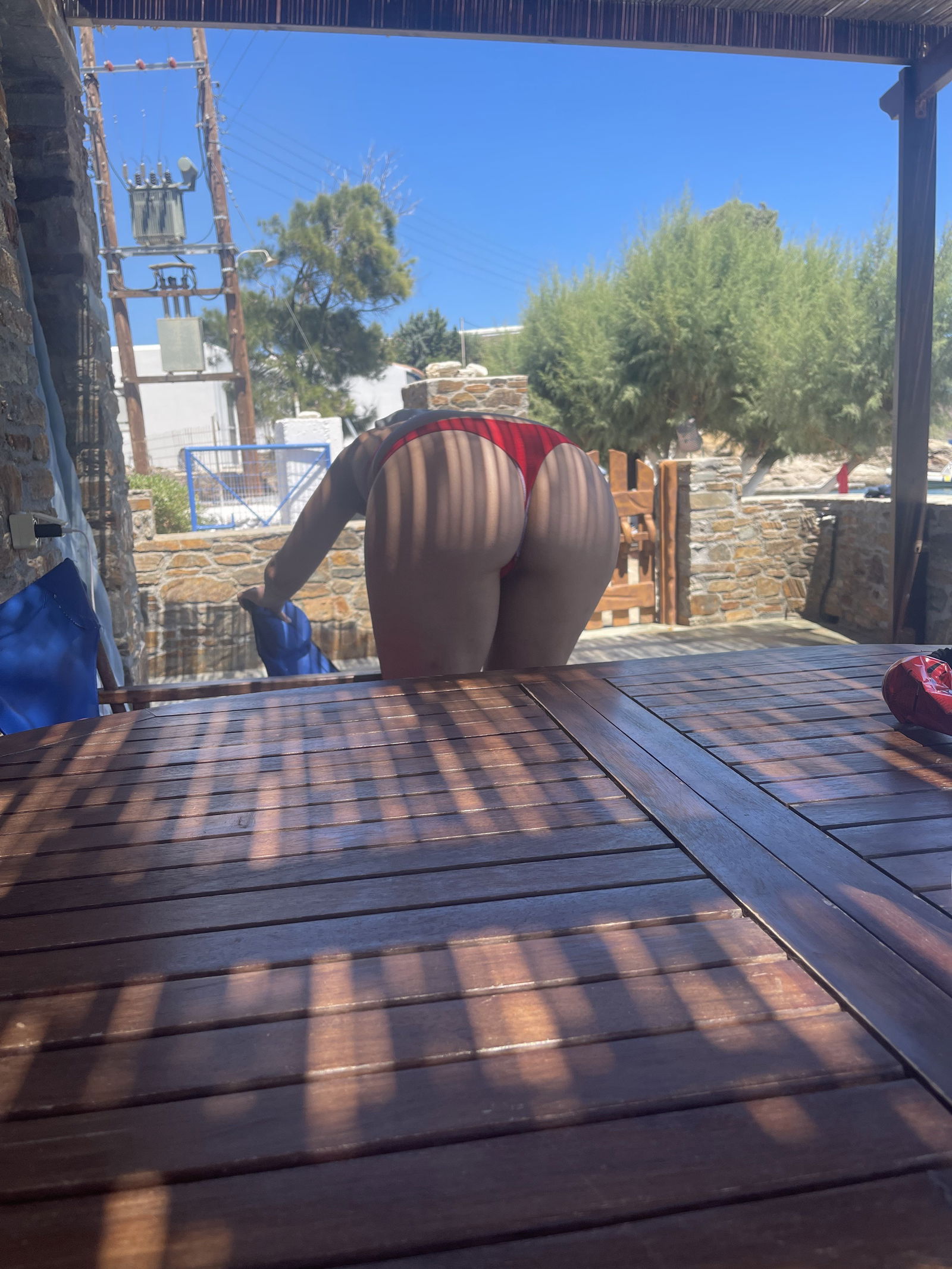 Photo by HotwifeMelina with the username @HotwifeMelina, who is a star user,  August 7, 2023 at 7:50 AM. The post is about the topic Public and the text says 'Summer is here, time to show my butt at strangers'