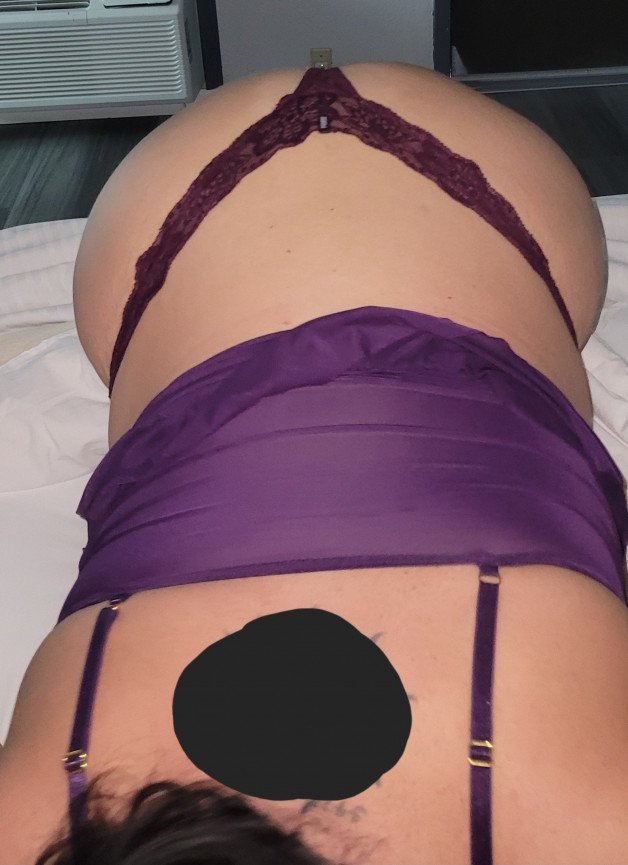 Photo by Hunggunguy7880 with the username @Hunggunguy7880,  November 8, 2023 at 9:30 PM. The post is about the topic Wife Sharing Dreams! and the text says 'look at my hotwifes, sexy ass in her purple thong!
Tell my hotwife and I what you would do to her as she sucked my cock?'