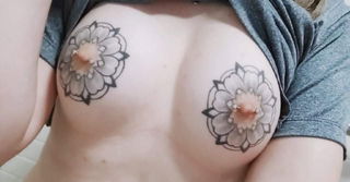 Photo by Sassynopants with the username @Sassynopants, who is a star user,  June 9, 2022 at 8:29 PM and the text says '#titty #tattoo #tittoo #pierced'