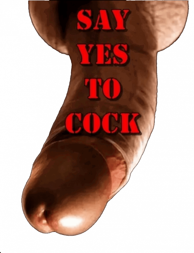 Photo by Manni with the username @RedManni, who is a verified user,  March 24, 2022 at 10:47 AM. The post is about the topic Gay and the text says 'Say yes to cock'