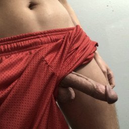Photo by ax wf19 with the username @axwf1921, who is a star user,  December 23, 2023 at 5:36 PM and the text says 'just my cock in basketball shorts freeballing'
