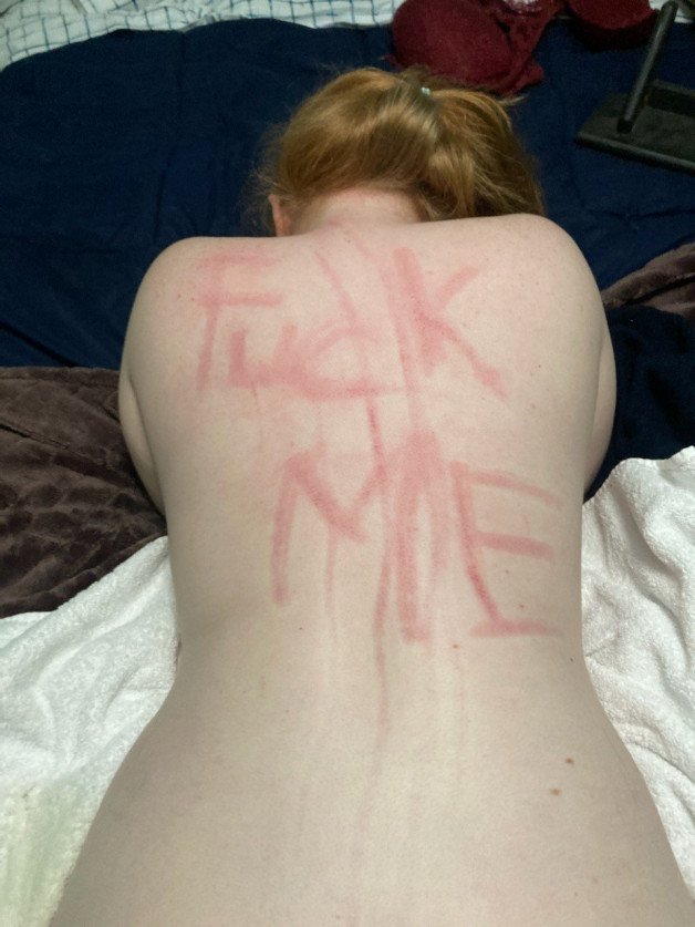 Photo by littlerainbowfox with the username @littlerainbowfox,  December 22, 2021 at 7:55 PM. The post is about the topic Kinky and Depraved and the text says 'The last time Daddy fucked me he left marks on my back'