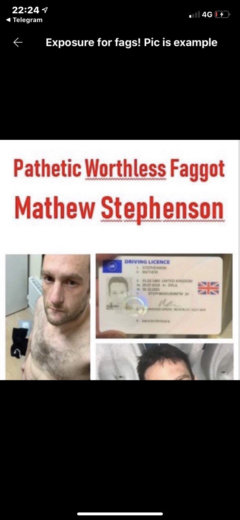 Album by Mathew stephenson with the username @Faggotmat,  December 25, 2021 at 11:21 PM. The post is about the topic Faggotmat and the text says 'faggotmat'