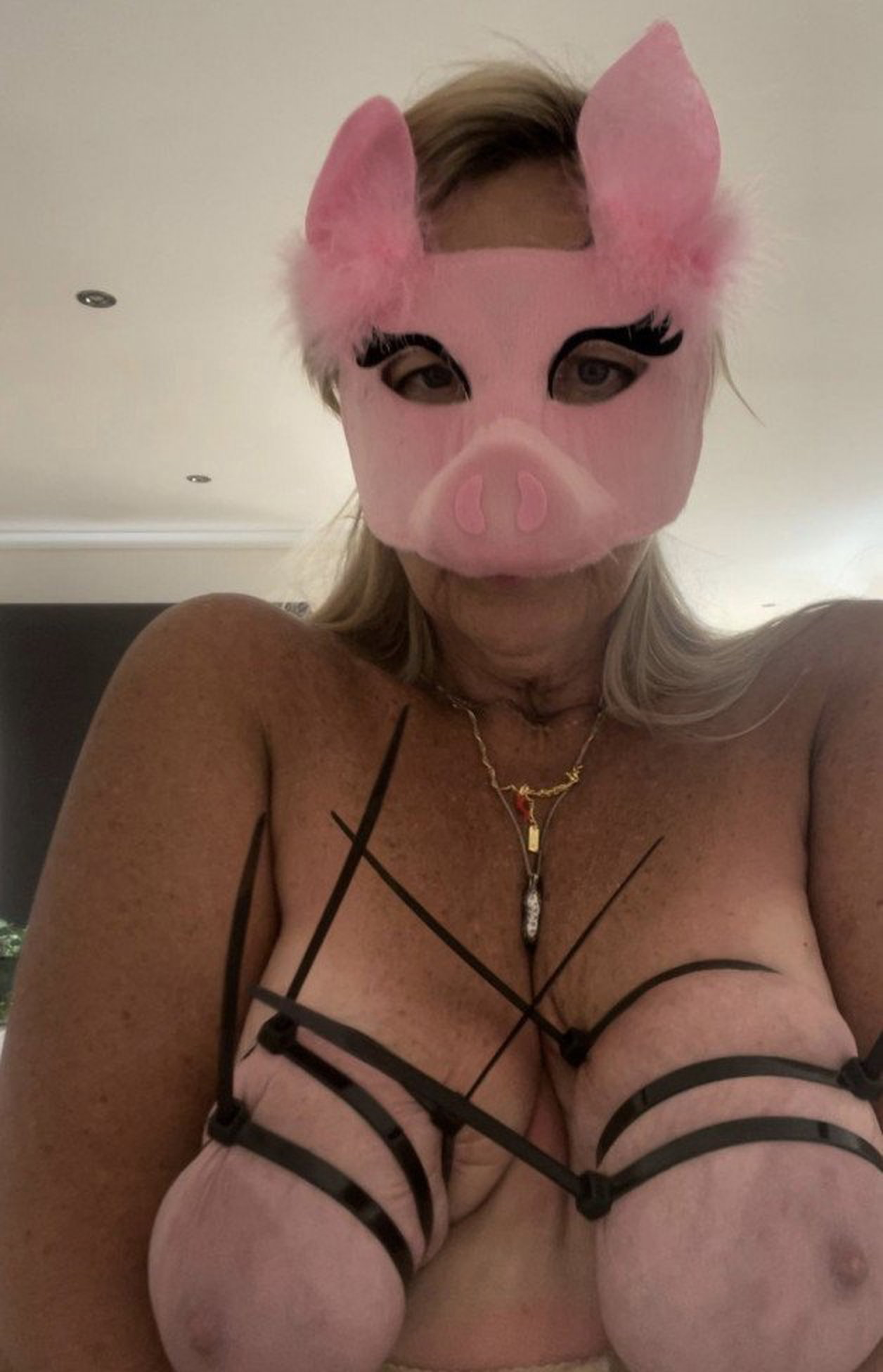 Photo by MasterMB with the username @MasterMB, who is a verified user,  January 1, 2024 at 9:59 PM. The post is about the topic Fuckpigs and the text says 'My fuckdoll has gifted me a new theme. Makes me a very happy Master! I’m going to have so much fun with this Fuckpig. Who’d like to help me check if the cable ties are tight enough?'