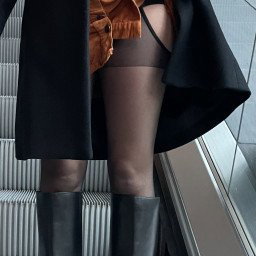 Photo by Horny-slutwife with the username @Horny-slutwife,  January 5, 2022 at 4:13 PM. The post is about the topic Hotwife and the text says 'Cinema date, half naked, mini dress and high heels boots. I loved the looks I got! Although my hubby might have been a bit jealous 🤣🤣'