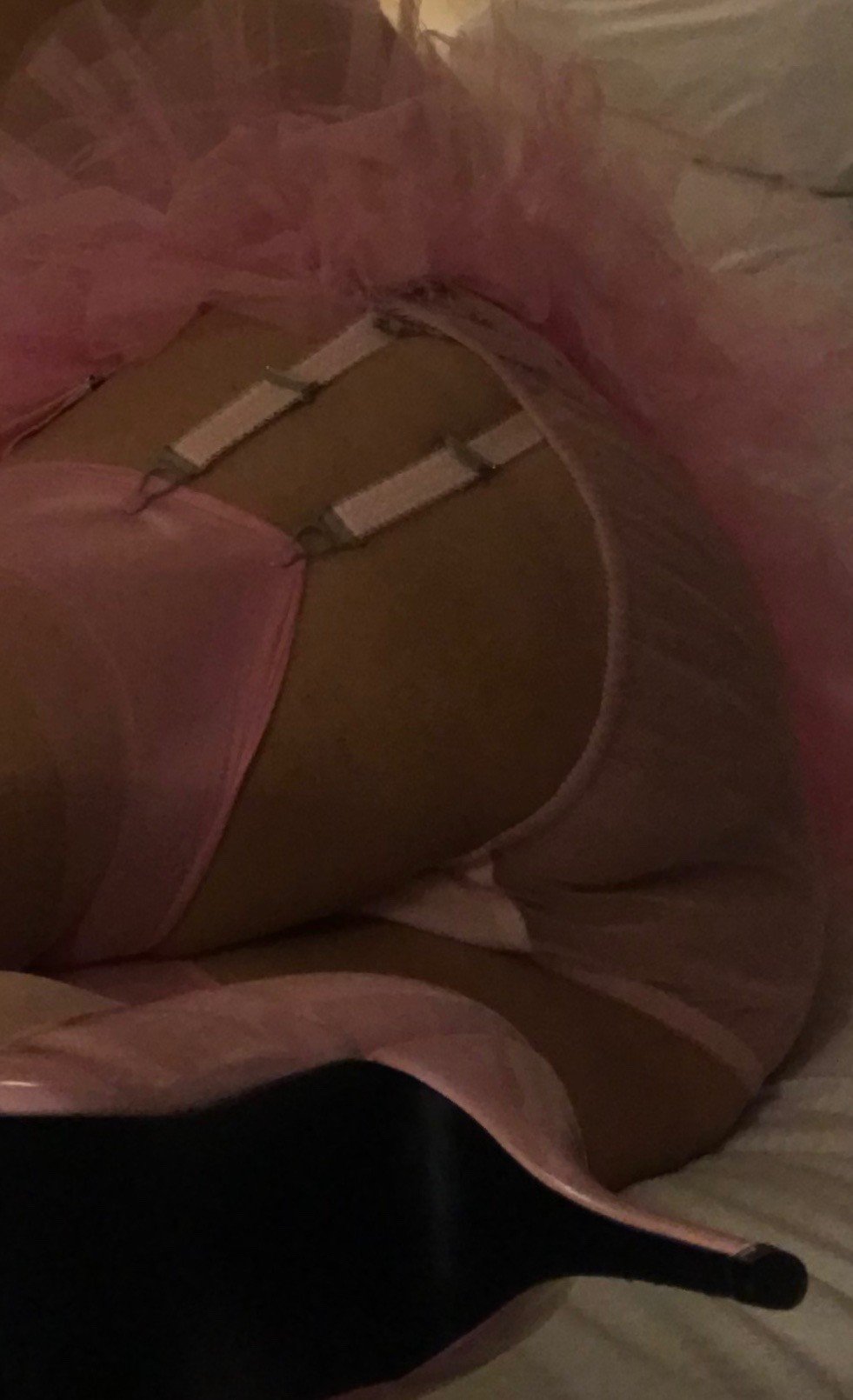 Album by Chrissyloveslingerie with the username @Chrissyloveslingerie,  May 6, 2023 at 3:15 PM. The post is about the topic Crossdressers and the text says 'chrissy in pink xx'