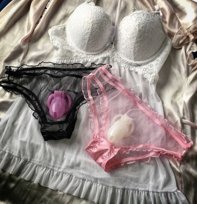 Photo by Bebestonewell with the username @Bebestonewell,  January 19, 2022 at 1:13 PM. The post is about the topic Sissy and the text says 'Sissy choice's....
#sheerpanties #chastity #OC'