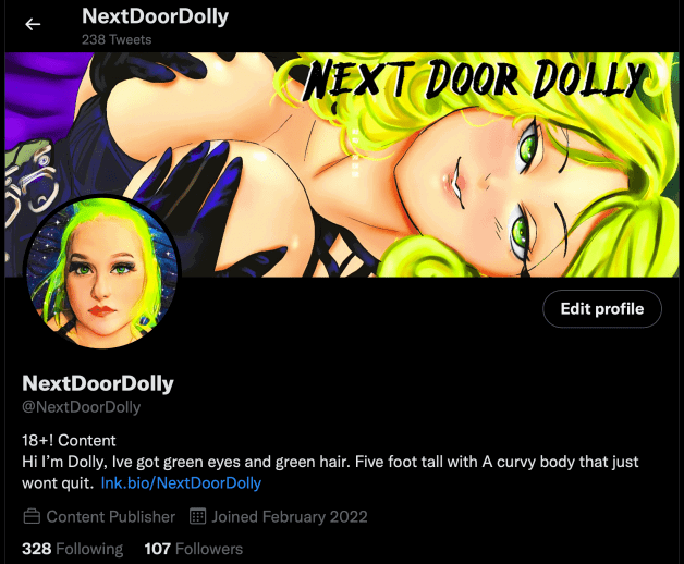 Photo by NextDoorDolly with the username @NextDoorDolly, who is a star user,  April 20, 2022 at 4:45 PM. The post is about the topic twitter and the text says 'YO!!! I need you all to FOLLOW ME ON TWITTER!
https://twitter.com/NextDoorDolly'