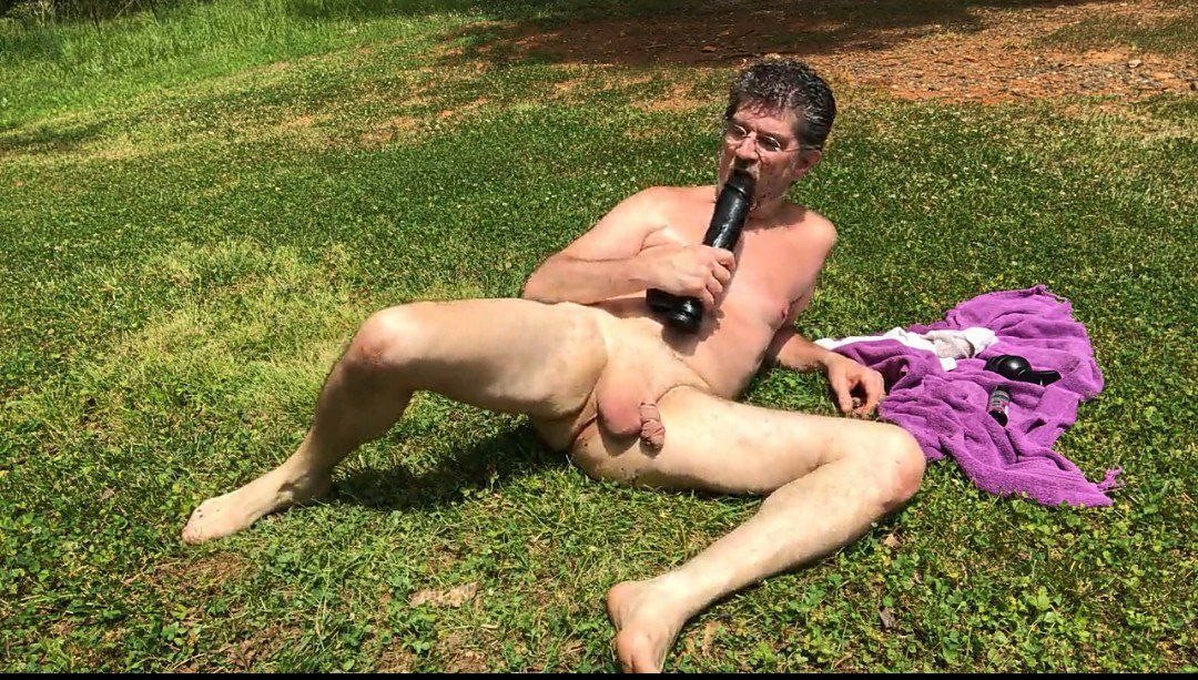 Album by DougStratemeyerNude with the username @DougStratemeyerNude, who is a star user,  August 19, 2023 at 6:31 PM. The post is about the topic Gay Exhibitionists and the text says 'I love being nude and having a huge dildo up my ass outdoors where I might be seen'