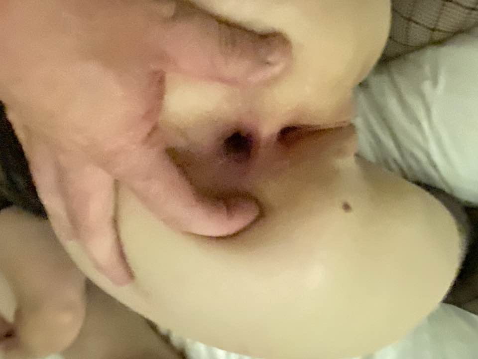 Photo by FuckdolltoMasterMB with the username @FuckdolltoMasterMB, who is a verified user,  June 18, 2022 at 9:34 PM. The post is about the topic Threesome and the text says 'MasterMB sharing his fuckdoll. no hole left unfucked. Thank you master'
