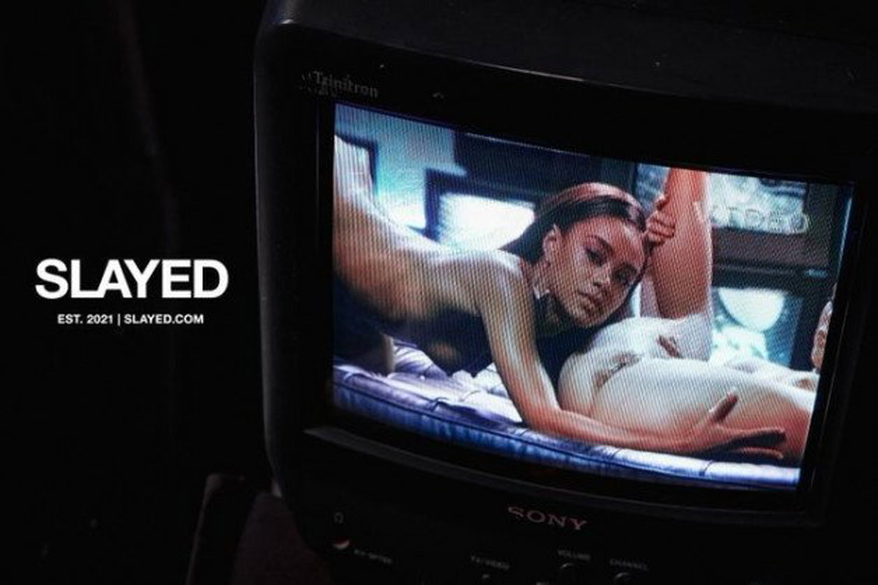 Photo by SLAYED with the username @slayed, who is a brand user,  August 29, 2022 at 2:10 PM. The post is about the topic Lesbian and the text says 'Caught on tape 👄📼  
#AdrianaChechik #ScarlitScandal

https://sharesome.com/get/surveillance'