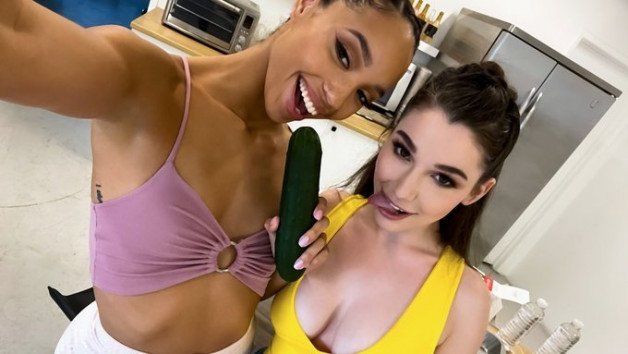 Album by Reality Kings with the username @RealityKings, who is a brand user,  March 24, 2022 at 2:21 PM. The post is about the topic Lesbian and the text says 'A Very Special Cake
#AlexisTae #LilyLou

📺 https://sharesome.com/get/veryspecial'