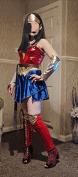 Photo by StraponQueen with the username @StraponQueen,  April 6, 2023 at 8:34 PM. The post is about the topic Hotwives and the text says 'Wonderwoman needs some massive cocks'