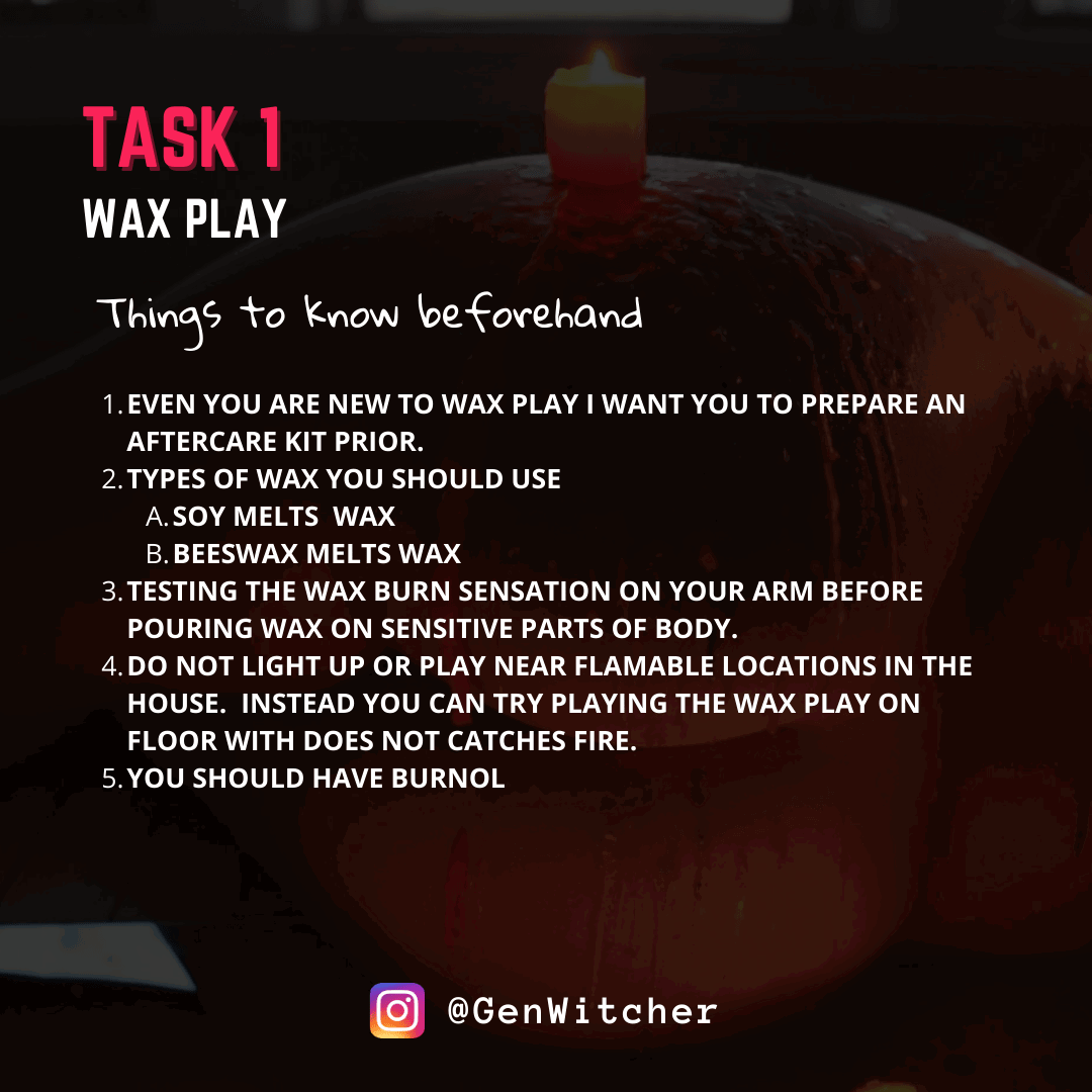 Photo by genwitcher with the username @genwitcher, who is a verified user,  February 3, 2022 at 8:29 PM. The post is about the topic BDSM and the text says 'Gen Witcher- Wax Play
Do as commanded in the task check the task and if you have any doubt message me on Instagram- @Genwitcher

Tags
#daycollar #bdsmcollars #ddlgprincess #ddlgkitten #rope #bdsm #dominantsubmissive #submissivelittle #submissivewoman..'