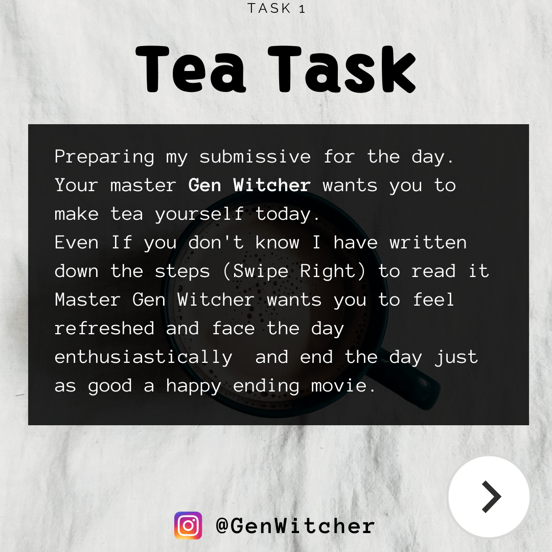 Photo by genwitcher with the username @genwitcher, who is a verified user,  January 29, 2022 at 1:43 PM. The post is about the topic BDSM and the text says 'Gen Witcher- Ginger Tea Tasking

Tags
#daycollar #bdsmcollars #ddlgprincess #ddlgkitten #naughty #leatherworks #bdsm #dominantsubmissive #submissivelittle #submissivewoman #bdsmtask #dailytask #bdsm #collared #collar #bdsmpetplay #bondagegirl #bondage..'