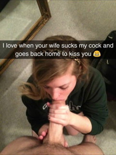 Shared Photo by playfulfacial with the username @playfulfacial,  May 10, 2024 at 9:50 PM and the text says '...and maybe you can taste my cum while you kiss your wife ;-)'