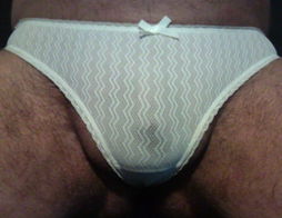 Photo by Cassie with the username @AdventurousCoupleSex,  May 28, 2022 at 3:00 PM. The post is about the topic Our Sexual Adventures & More and the text says 'I asked hubby to model the new pair of panties I bought him.
Too funny, looks like a pussy mound with a little clitty bulge'