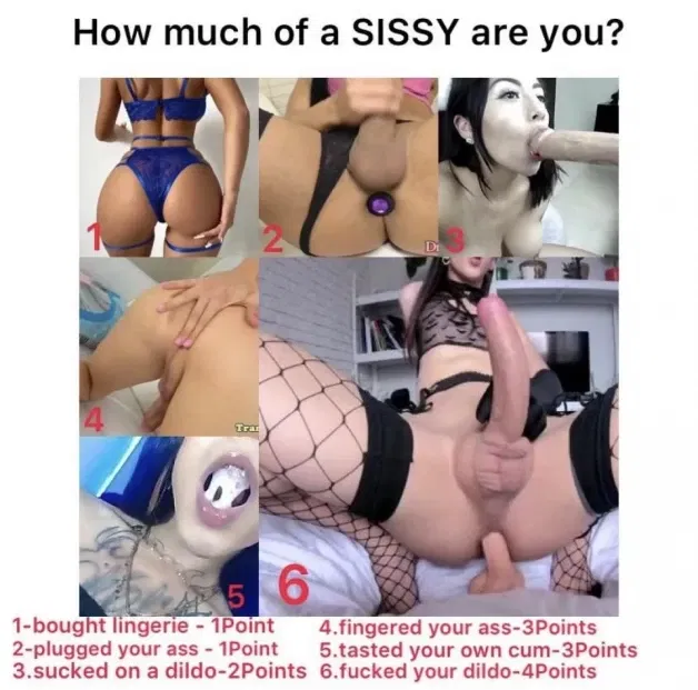 Photo by LateNightTrickyDick with the username @LateNightTrickyDick,  January 31, 2024 at 4:33 PM. The post is about the topic sissy training and the text says 'Okay i have taken a lot of these "quizes" over the years. I'm usually just past mid-range sissy on almost all of them. But this one, this isnt even a challenge. I'd be willing to be 95% of my followers have done ALL of these as well'