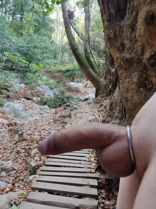 Photo by Jaxsyc with the username @Jaxsyc, who is a verified user,  October 7, 2024 at 9:07 PM. The post is about the topic Great Outdoors and the text says 'i think someone is coming.🍆🥵'