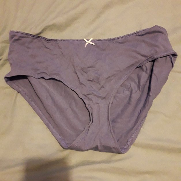 Photo by Sissy Annie with the username @SissyAnnie,  May 20, 2022 at 11:39 AM and the text says 'As promised. My panties for today ;) currently been given permission to use a vubrator on my clit while wearing them'