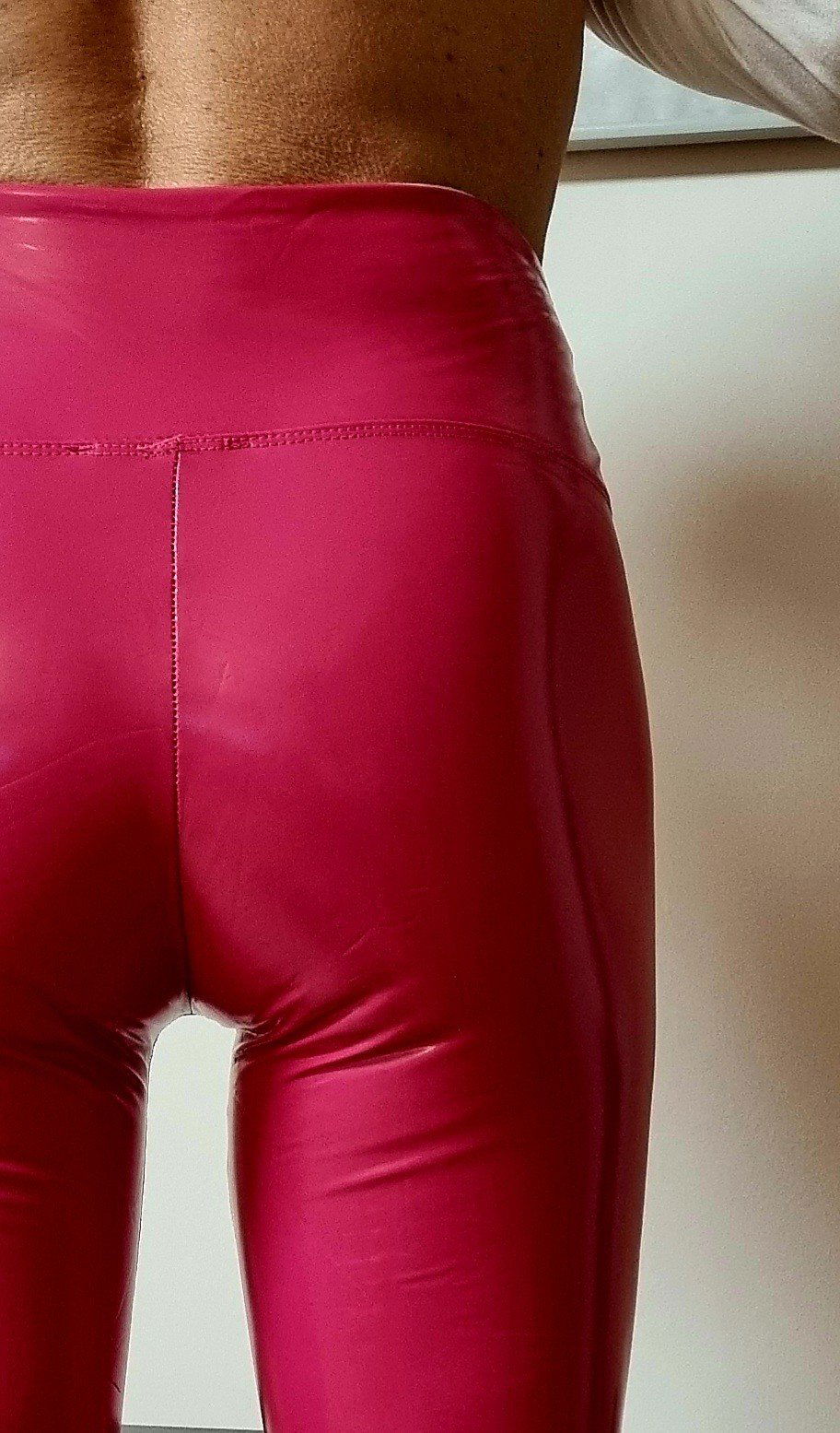 Photo by Beechwood with the username @Beechwood, who is a verified user,  January 19, 2023 at 9:25 AM. The post is about the topic Meggings and the text says 'i love these pants
#meggings
#latex'