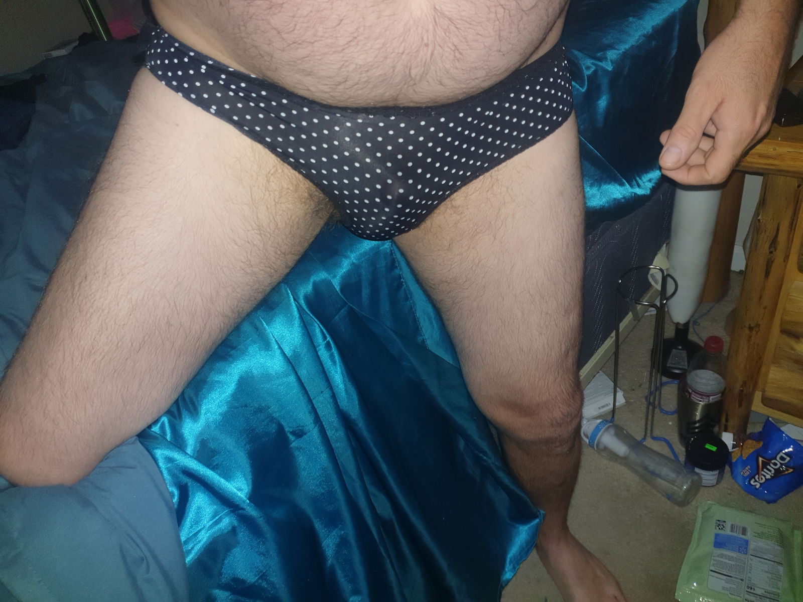 Album by thatguy20998795 with the username @thatguy20998795,  October 8, 2023 at 7:23 PM. The post is about the topic Panty Bulge and the text says 'i felt sexy in these yesterday'