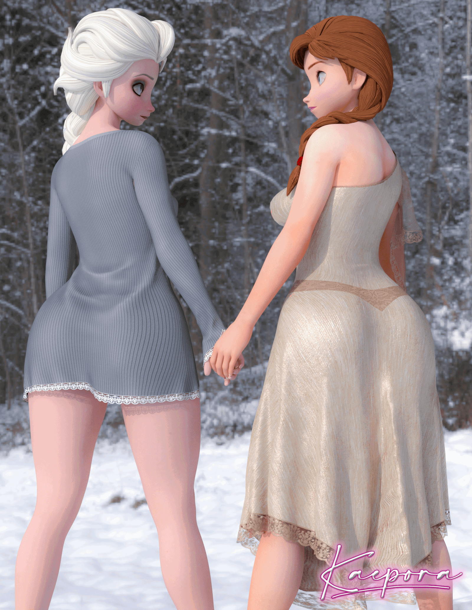 Photo by Kaepora futa Queen with the username @KaeporaNSFW, who is a verified user,  March 28, 2022 at 11:55 AM. The post is about the topic 3D Porn and the text says 'Cute moment between sisters ❤️

all Stories about Elsa & Anna and more still available on slushe:
https://slushe.com/Kaepora

exclusives pics in 4K! join my Patreon and get some lewd content ❤️
https://patreon.com/KaeporaNSFW

#NSFWart #Futanari..'