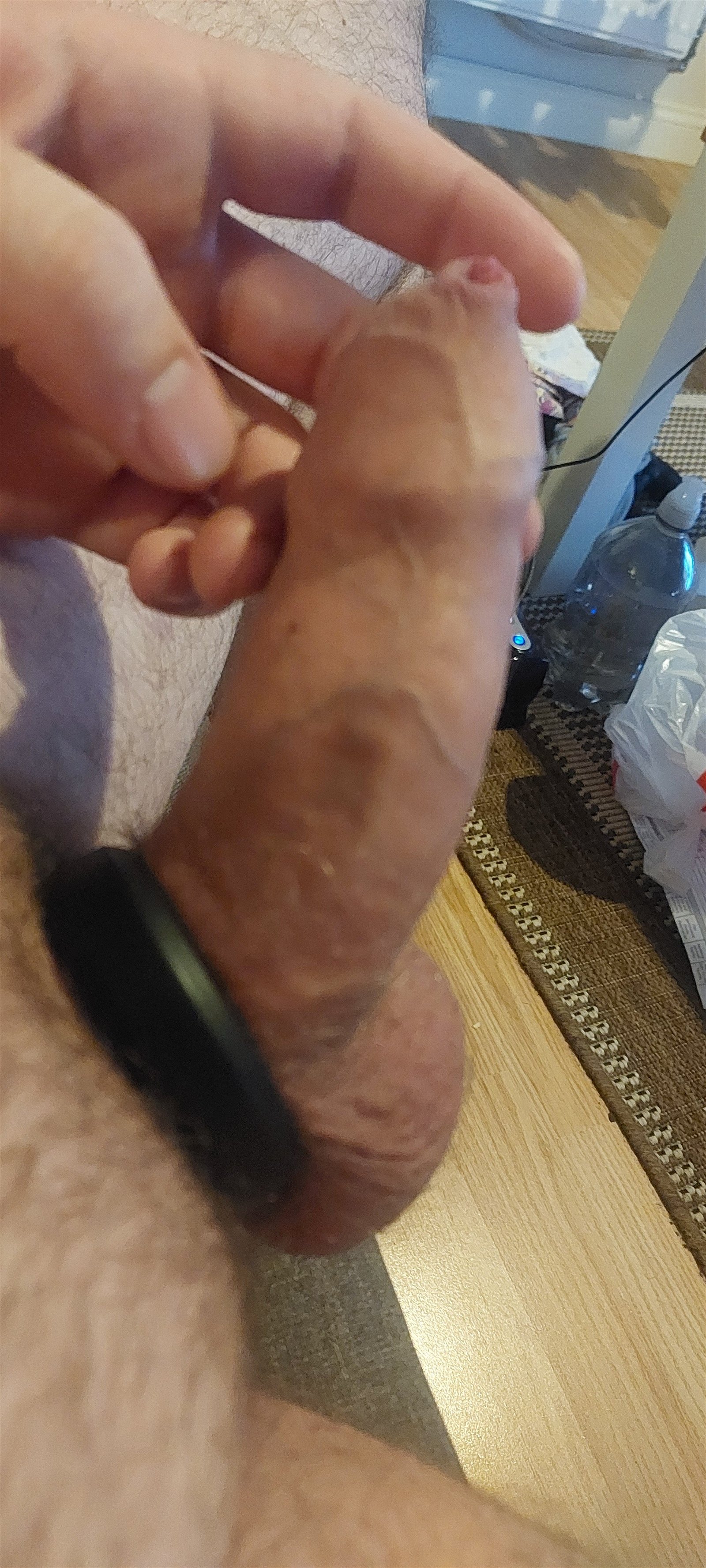 Photo by upforitall69 with the username @upforitall69,  April 4, 2024 at 8:20 PM. The post is about the topic Cock rings and the text says 'who want to help me cum send me a pic'