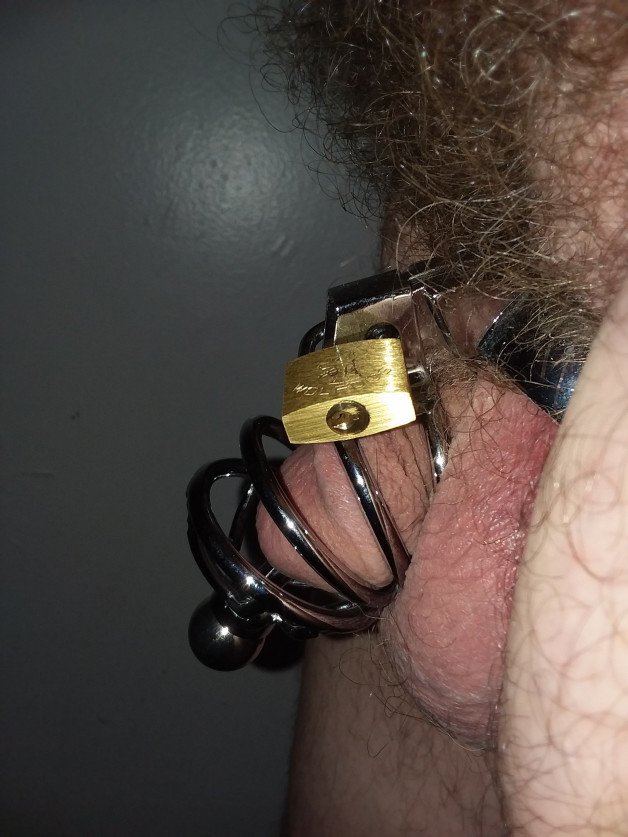 Photo by TraceyWhiteslut with the username @TraceyWhiteslut,  August 9, 2023 at 1:48 PM. The post is about the topic Small Penis Humiliation and the text says 'I love being locked up'