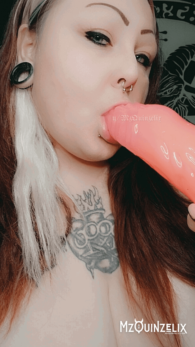 Photo by MzQuinzelix with the username @MzQuinzelix, who is a star user,  May 2, 2023 at 3:03 AM and the text says '#cute and #slutty #bbw #bigdildo #milf #baddragon #gothgirl'