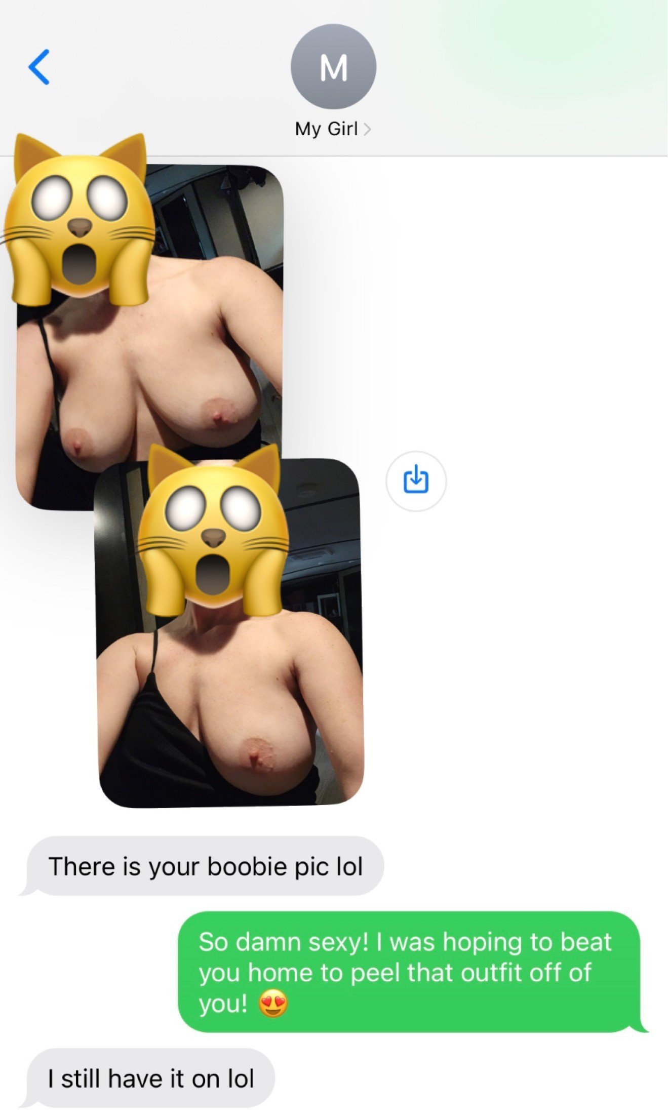 Photo by RandomFuck with the username @RandomFuck,  April 16, 2023 at 1:25 PM. The post is about the topic Girl Next Door and the text says 'I love getting these texts! Pretty titties!'