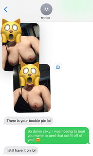 Album by RandomFuck with the username @RandomFuck,  April 16, 2023 at 1:25 PM. The post is about the topic Girl Next Door and the text says 'I love getting these texts! Pretty titties!'