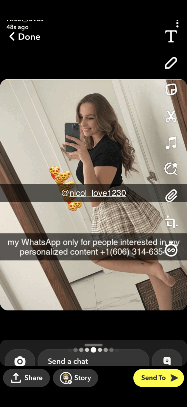 Photo by MrScot with the username @MrScot,  January 17, 2023 at 1:38 AM. The post is about the topic Onlyfans/Snapchat/Tik Tok Promo Girls and the text says 'go add this gorgeous goddess on snapchat right now please. I promise you will not regret it, shes awesome to talk to, not to mention drop dead beautiful, and she has reasonable prices for her content. Add her on snap and when she adds you back message her..'