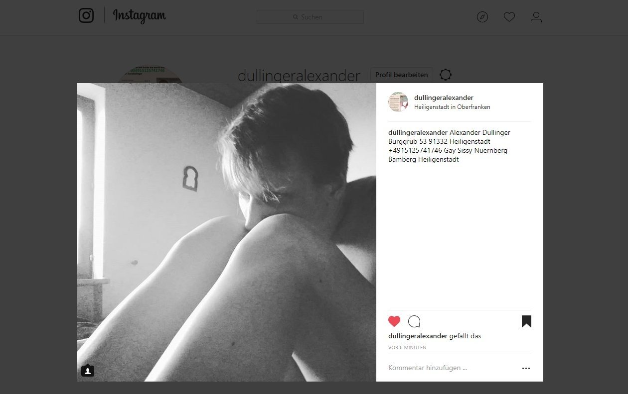 Album by alexdullinger with the username @alexdullinger,  April 1, 2022 at 9:10 AM. The post is about the topic Sissy and the text says 'Alexander Dullinger German Sissy Slut from Edenstetten Deggendorf'