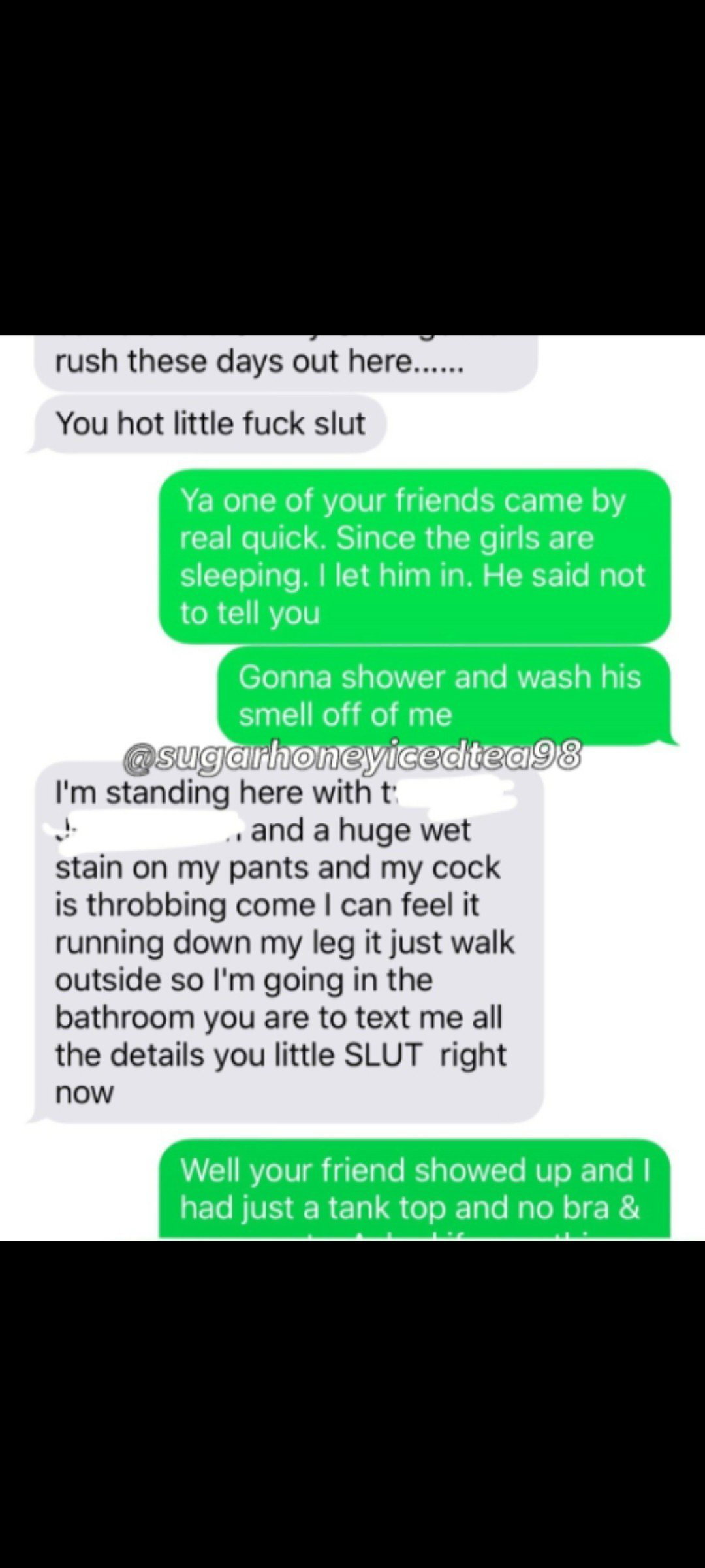 Photo by Sexyascanbe with the username @Sexyascanbe,  April 9, 2022 at 3:45 AM. The post is about the topic Cuckold Texts and the text says 'text message I received a while back while working out of town'
