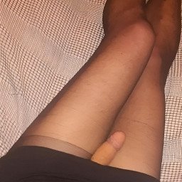 Photo by Nylòn fémboy with the username @Nylonfemboy,  April 20, 2024 at 10:31 PM. The post is about the topic Sissy Desires and the text says 'my cock in pantyhose'