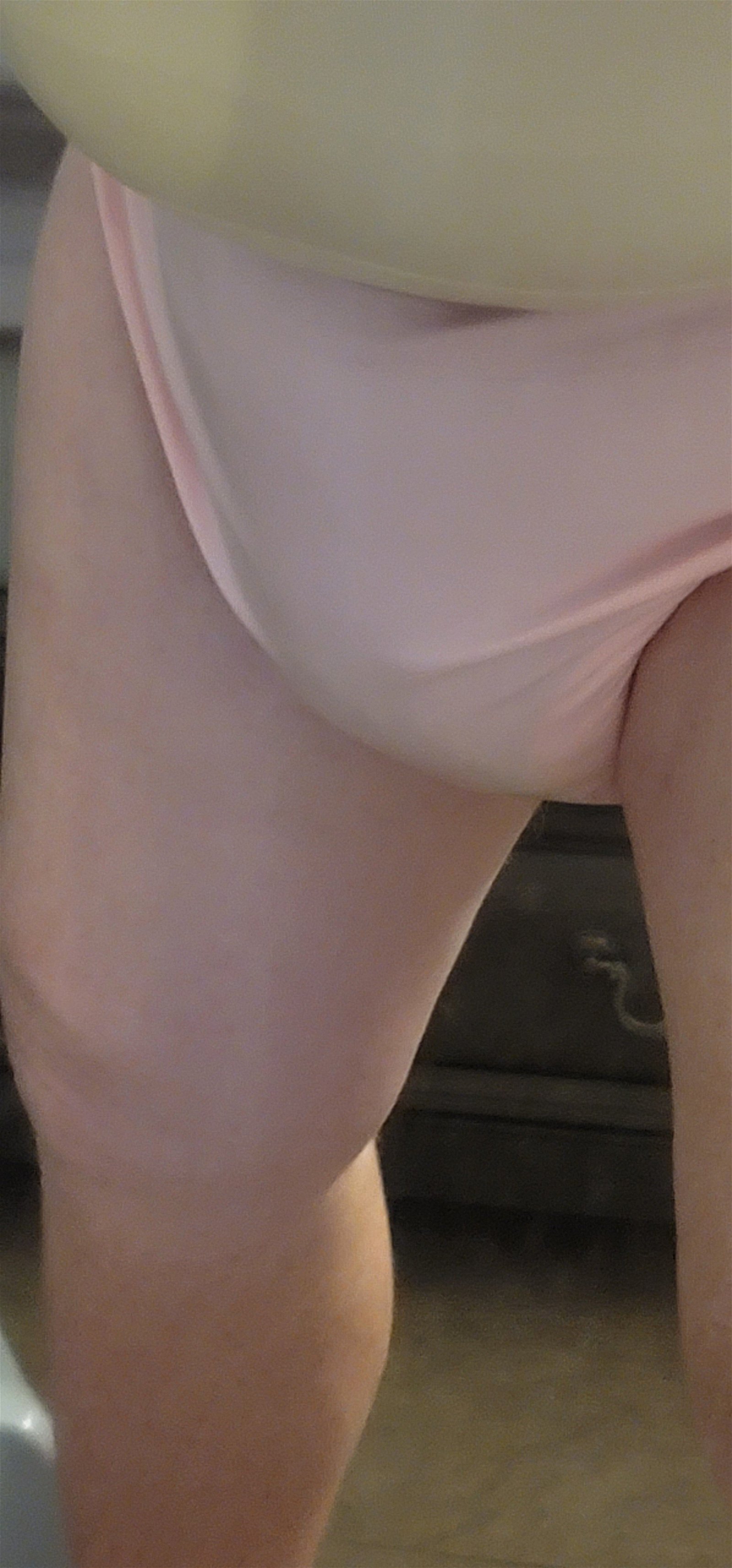 Photo by CharPantiesTX with the username @CharPantiesTX, who is a verified user,  July 3, 2022 at 4:28 PM. The post is about the topic Petra - diapertranny and the text says 'My pink MegaMax diaper with my Northshore plastic pants!!'