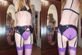 Album by femma with the username @f3m, who is a verified user,  September 14, 2024 at 2:48 AM. The post is about the topic Dressing Fem and the text says 'got a bunch of new sweet stuff this week :-)'