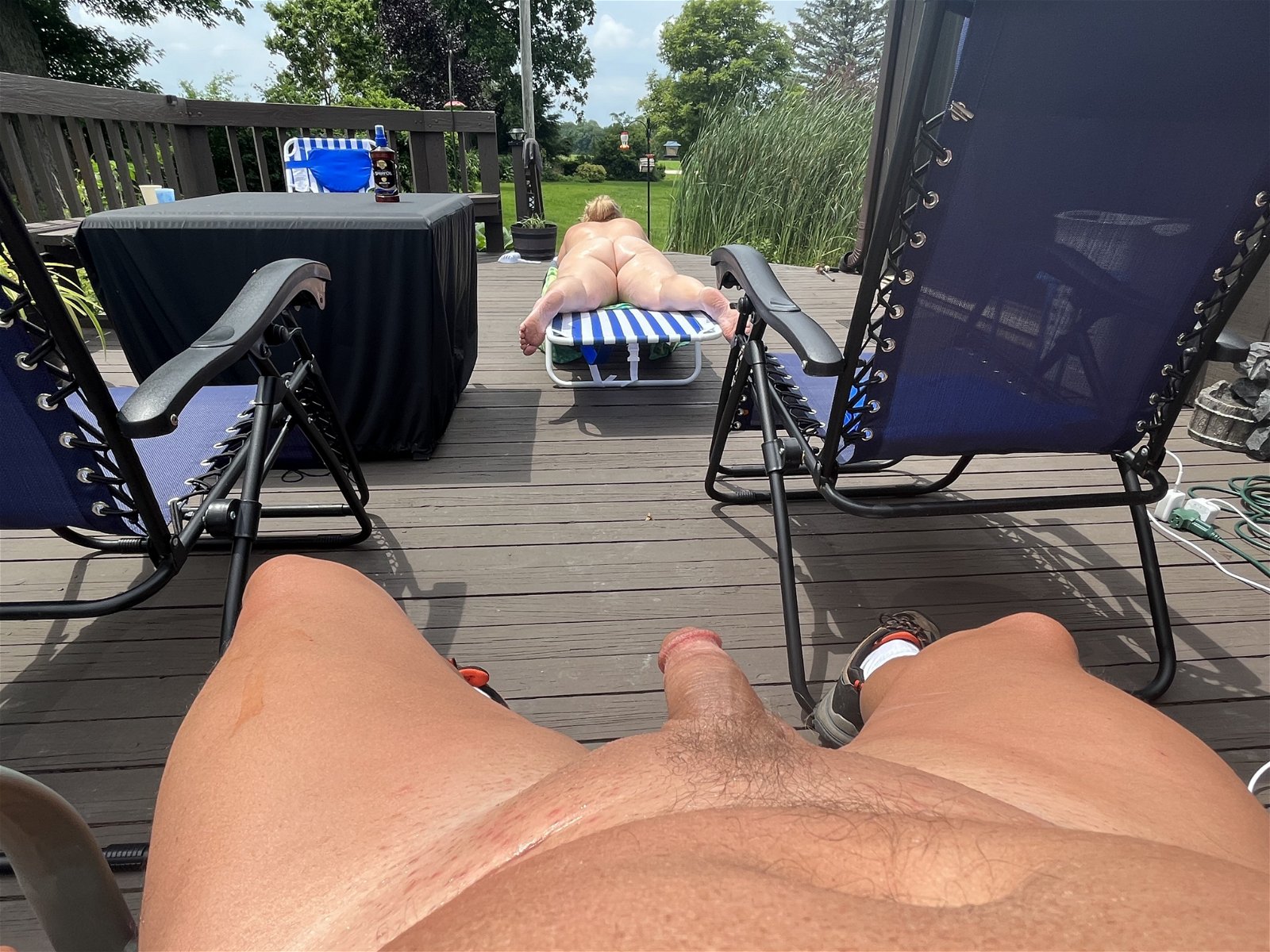 Photo by almostagoodboy with the username @almostagoodboy, who is a verified user,  December 6, 2023 at 4:32 AM. The post is about the topic Sunbathing and the text says 'tan'