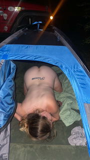 Photo by AgegapPrincess with the username @AgegapPrincess, who is a star user,  August 11, 2024 at 4:51 PM and the text says 'went camping last night to say the least had lots of fun, and the group of guys in the site next to ours i hope you enjoyed the show xoxo'