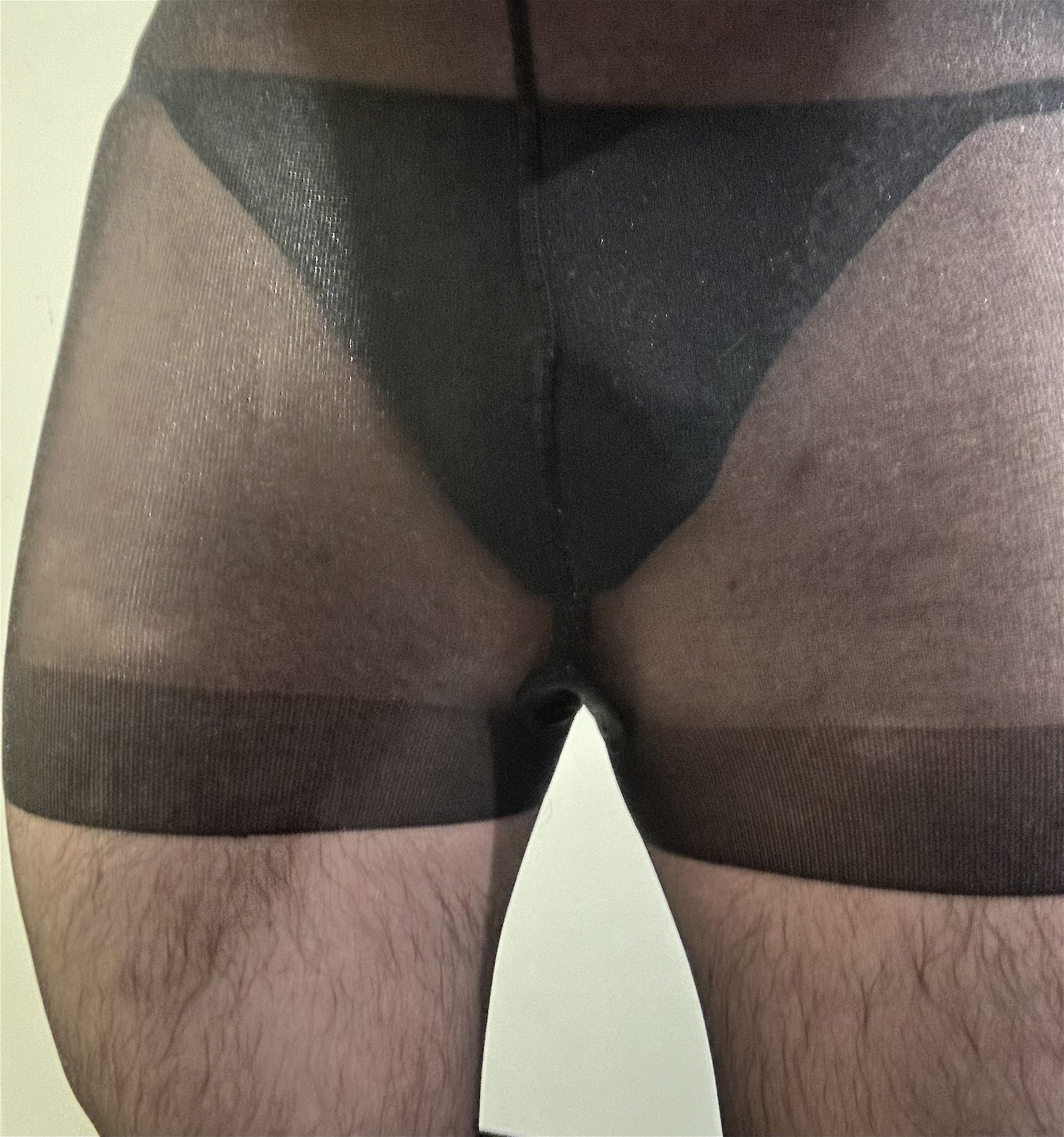Photo by ResponsibleCause420 with the username @ResponsibleCause420, who is a star user,  February 13, 2024 at 6:21 PM. The post is about the topic Crossdressers and the text says 'i love wearing pantyhose to work😉😉'
