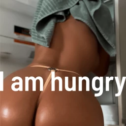 Photo by Jana with the username @janahabo, who is a verified user,  March 21, 2024 at 3:08 PM. The post is about the topic Ass and the text says 'I am hungry'
