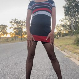 Photo by CDBrandy71 with the username @CDBrandy71, who is a verified user,  March 5, 2024 at 9:20 AM. The post is about the topic Public naughty things and the text says 'Brandy public walk. #crossdresser #heels'