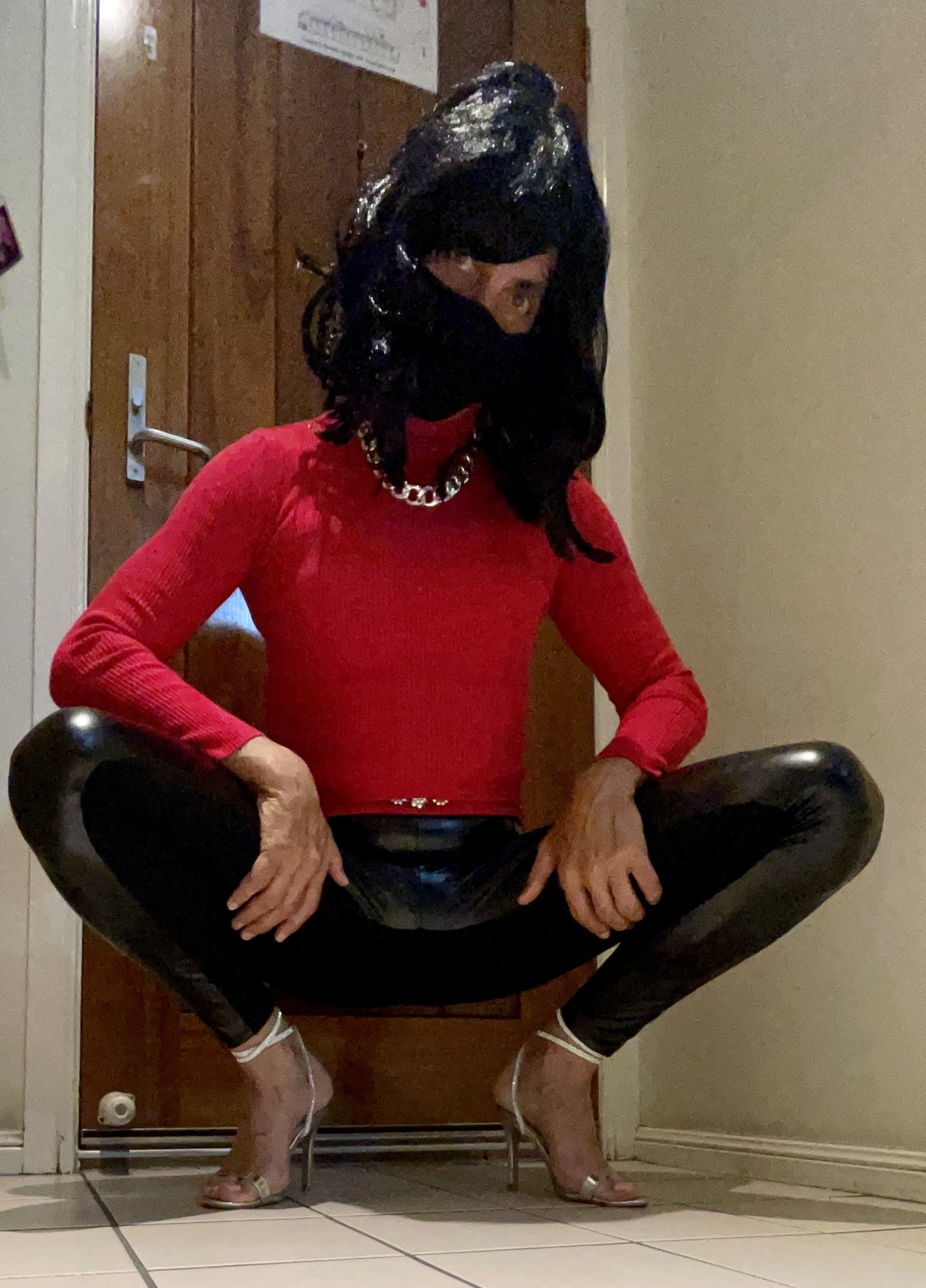 Photo by CDBrandy71 with the username @CDBrandy71, who is a verified user,  October 4, 2022 at 1:20 PM. The post is about the topic Crossdressing and the text says 'Dress up night for Brandy. 😘

#crossdress #sissy'