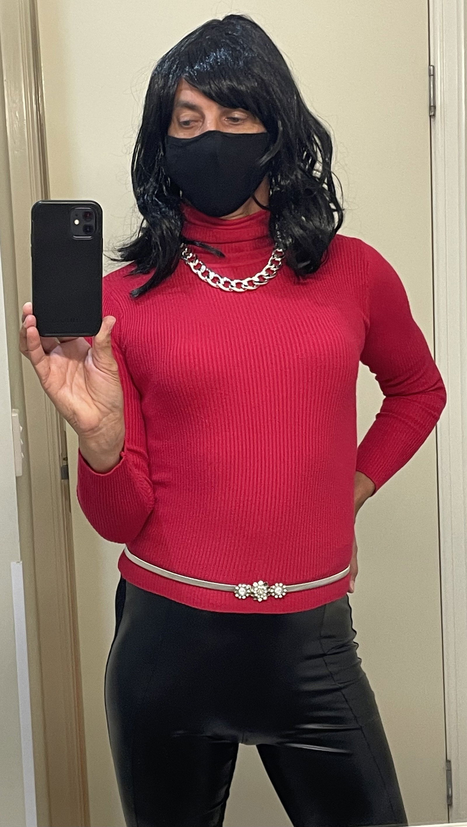 Photo by CDBrandy71 with the username @CDBrandy71, who is a verified user,  October 4, 2022 at 1:20 PM. The post is about the topic Crossdressing and the text says 'Dress up night for Brandy. 😘

#crossdress #sissy'