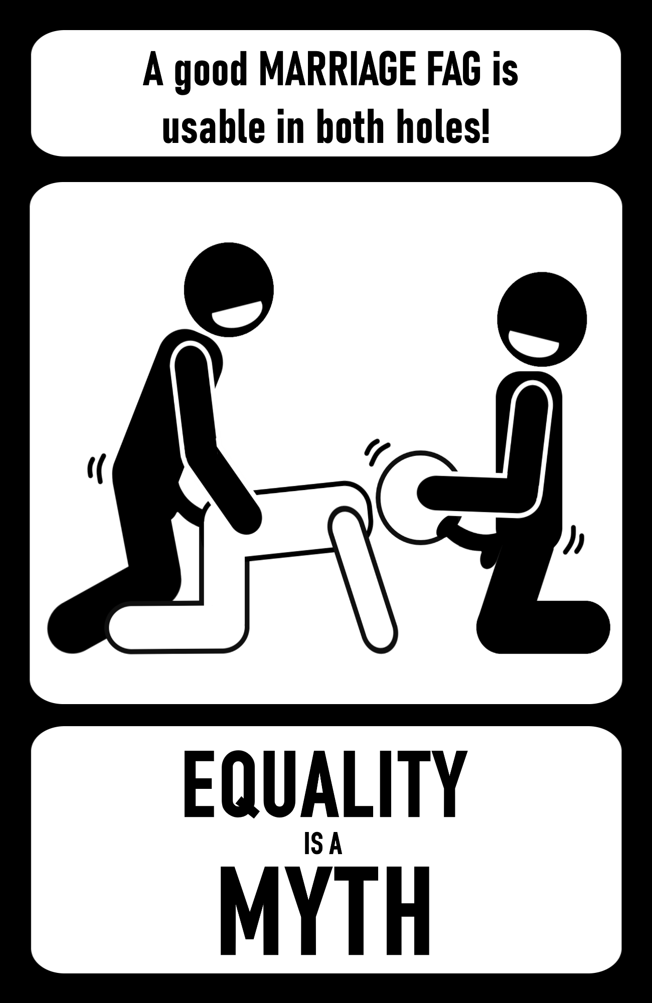 Album by Nutzvieh with the username @nutzvieh, who is a verified user,  November 4, 2022 at 8:50 PM. The post is about the topic Pictograms - Piktogramme and the text says 'Gleichheit ist ein Mythos - Equality is a myth'