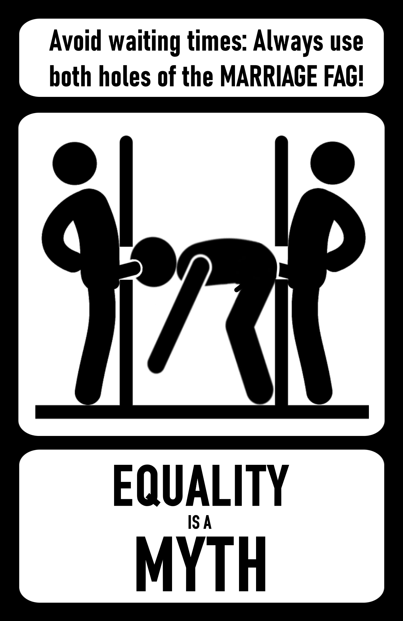 Photo by Nutzvieh with the username @nutzvieh, who is a verified user,  November 6, 2022 at 1:40 PM. The post is about the topic Pictograms - Piktogramme and the text says 'Gleichheit ist ein Mythos - Equality is a myth'