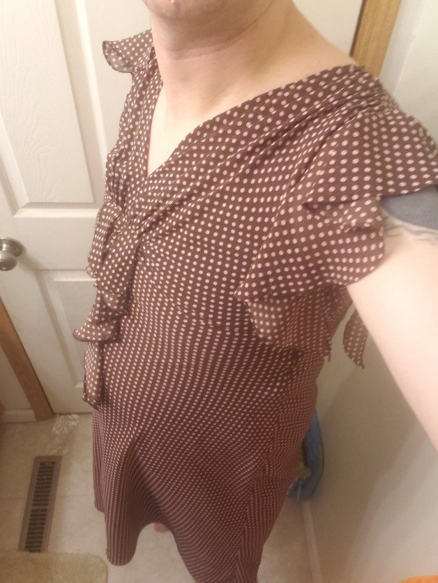 Photo by Cuckhusbanddesires with the username @Cuckhusbanddesires, who is a verified user,  January 17, 2023 at 1:18 PM and the text says 'How do I look in a dress?'