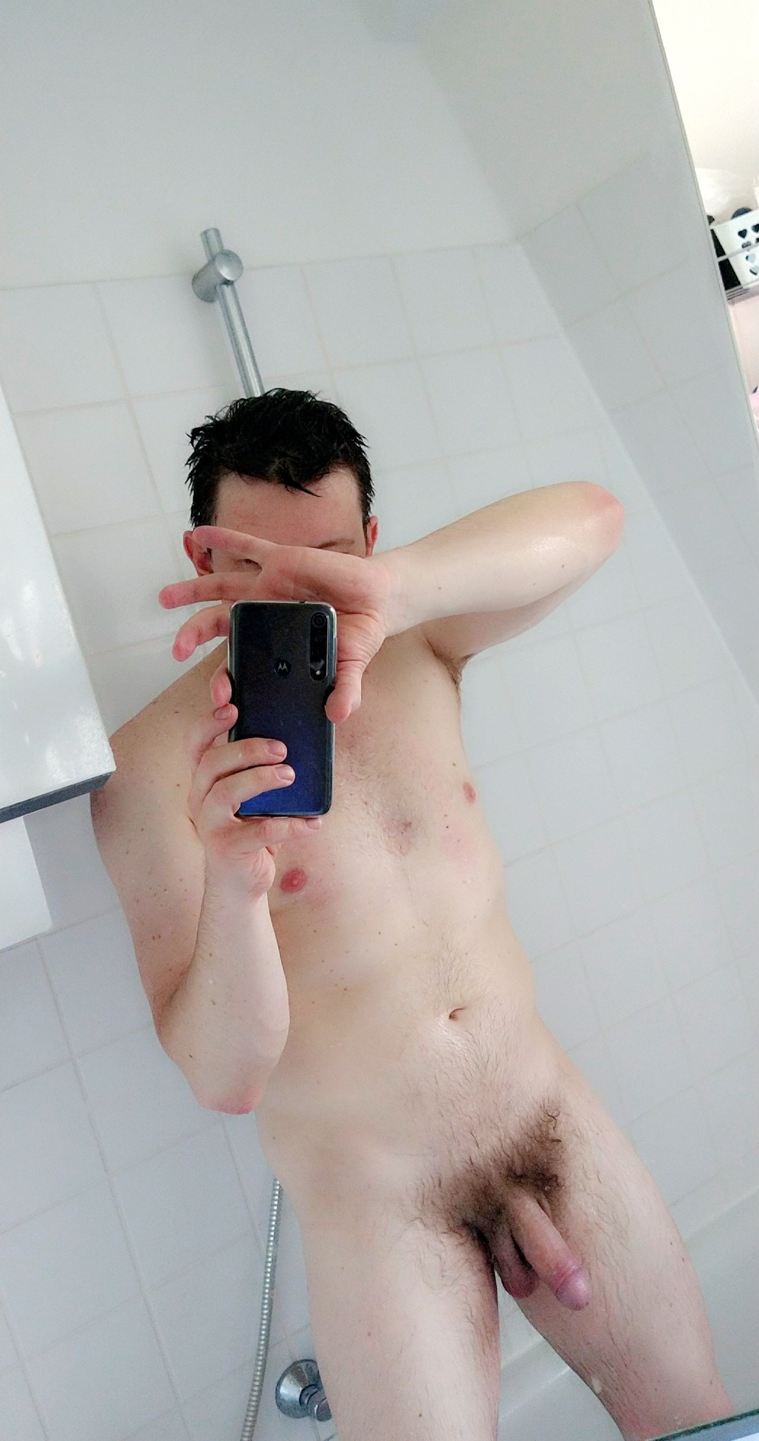 Photo by funguy5180 with the username @funguy5180, who is a verified user,  July 26, 2020 at 6:07 PM. The post is about the topic Sexy Selfhot and the text says '#Sunday #shower #selfie
... U can share, like or comment
#me #amateur #mirror #homemade #german #guy #dick'
