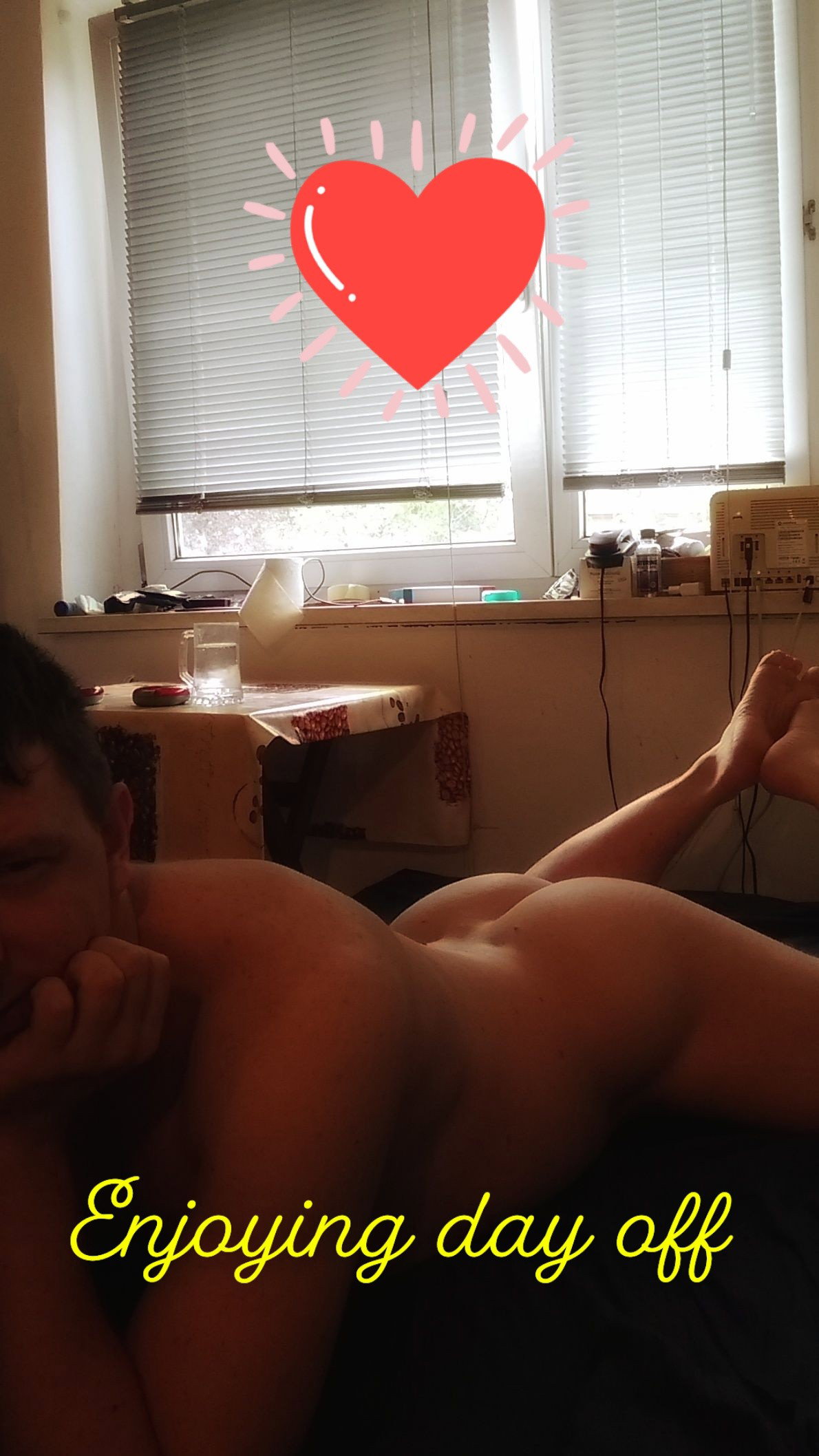 Photo by funguy5180 with the username @funguy5180, who is a verified user,  June 22, 2019 at 3:05 PM. The post is about the topic Sexy Selfhot and the text says 'enjoyind day off
#nude #naked #selfie #selfmade #amateur #homemade #fun #guy #ass #snapchat'